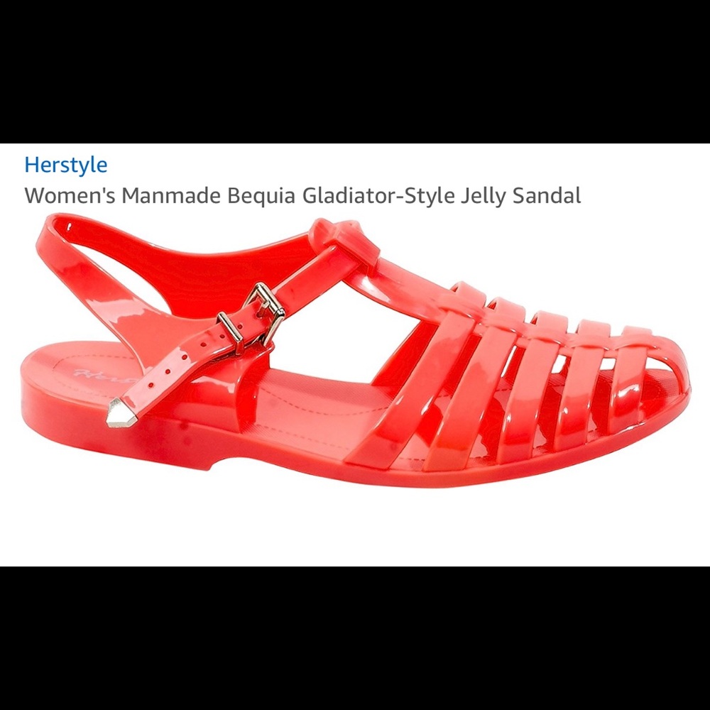 Coral jelly sandals
